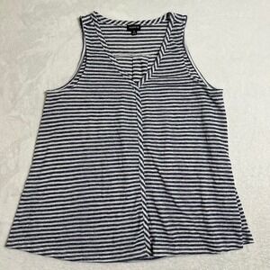 Torrid Size 0 Womens Navy Blue Striped Jersey Swing Tank Top Minimalist Nautical